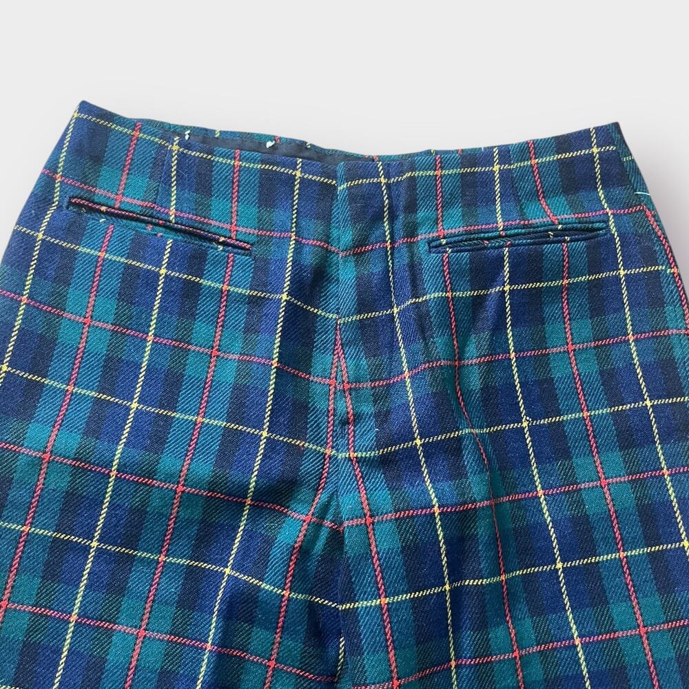 70s Plaid Wool Slacks Size‎ S - Picture 2 of 4
